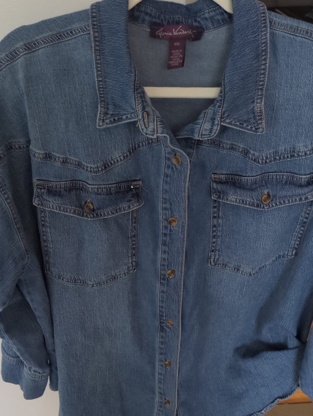 XXL Gloria Vanderbilt Denim Shirt